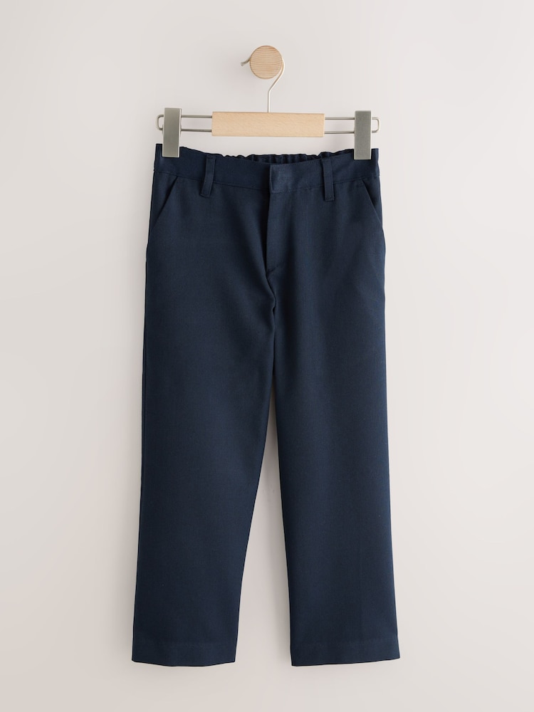 Navy Looser Leg Standard Waist School Trousers (5-17yrs) - Image 1 of 4 Navy Looser Leg Standard Waist School Trousers (5-17yrs) - Image 1 of 4