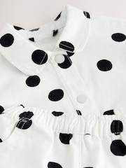 White/black Spot Printed Jacket And Shorts Set (3mths-7yrs) - Image 3 of 3