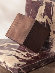 Red Cherry Marble N. Premium and Mango Wood Bookend - Image 2 of 3