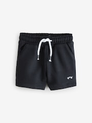 Black Embroided Jersey Basic Shorts - Image 1 of 1