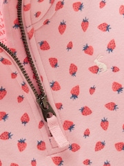 Joules Kids' Pink Quater Zip Sweatshirt and Shorts Set - Image 8 of 9