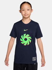 Nike Blue Erling Haaland Academy Dri-FIT Football Top - Image 1 of 3