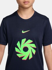 Nike Blue Erling Haaland Academy Dri-FIT Football Top - Image 3 of 3