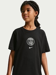 Nike Black Paris Saint-Germain Unisex Crest T-Shirt - Image 3 of 5
