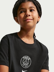 Nike Black Paris Saint-Germain Unisex Crest T-Shirt - Image 4 of 5