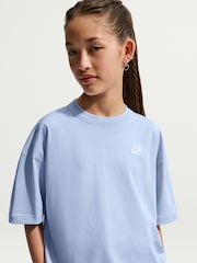 Nike Hydrogen Blue Oversized Futura T-Shirt - Image 3 of 5