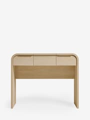 Mid Natural Mia Oak Effect Light Up 2 Drawer Console Dressing Table - Image 8 of 9