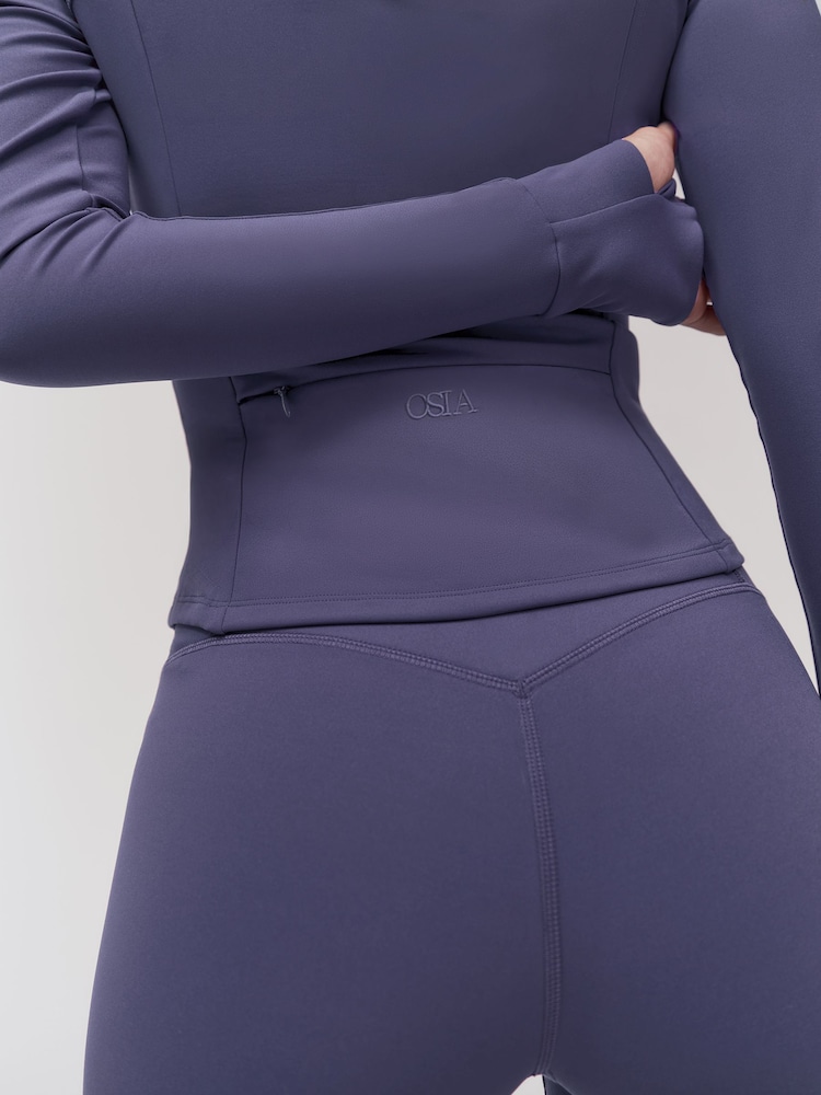 Blau - OSIA Cinched Jacke mit durchgehendem Reißverschluss - Bild 2 von 5