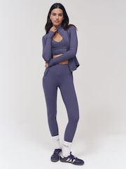 Blau - OSIA Cinched Jacke mit durchgehendem Reißverschluss - Bild 4 von 5