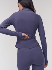 Blau - OSIA Cinched Jacke mit durchgehendem Reißverschluss - Bild 5 von 5