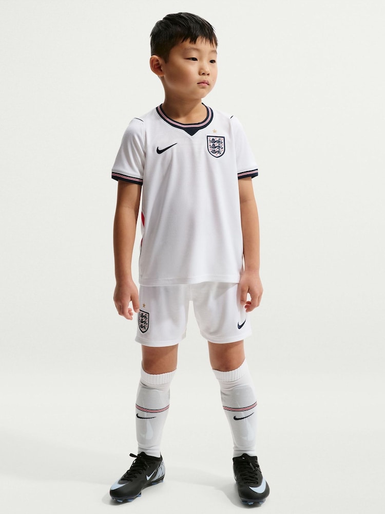 Nike Home England 2026 Little Replica 3-Piece Football Kit - Image 1 of 8 Nike Home England 2026 Little Replica 3-Piece Football Kit - Image 1 of 8