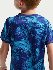 Nike Blue England 2026 Stadium Goalkeeper Little Kids Football Kit - Image 8 of 11