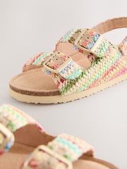 Rainbow Raffia - Touch and Close Corkbed Sandals - Imaginea 4 din 5