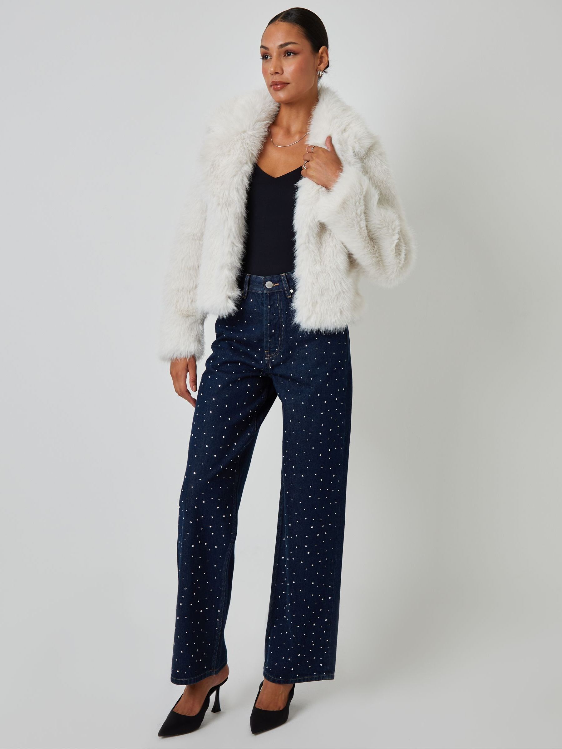 Buy Threadbare Cream Cropped Faux Fur Coat from Next South Africa