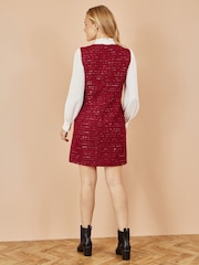 Yumi Red Boucle Tunic Dress - Image 3 of 5
