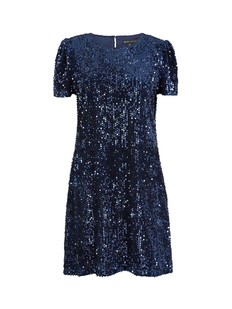 Yumi Blue Sequin Tunic - Image 5 of 5 Yumi Blue Sequin Tunic - Image 5 of 5