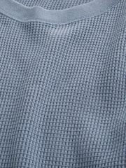 Azul - Hollister Crew Neck Textured Wash Long Sleeve T-Shirt - Imagen 2 de 2