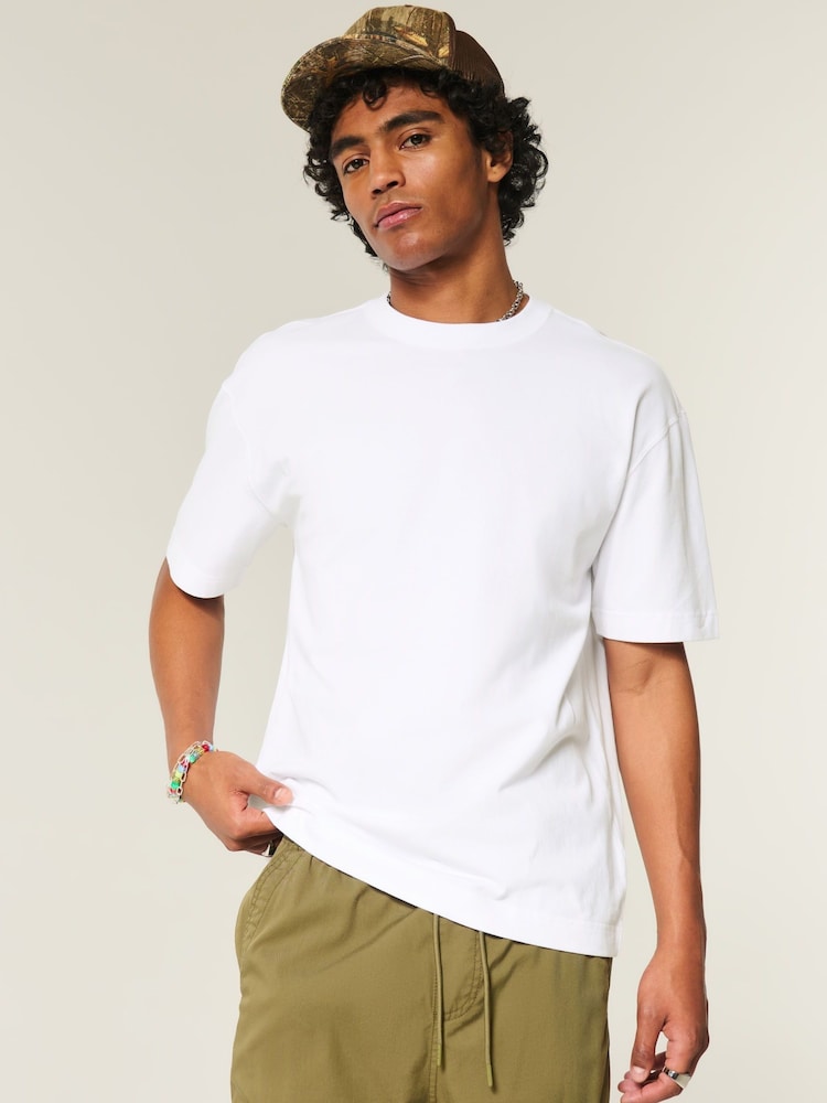 Hollister Heavyweight Boxy Washed Short Sleeve T-Shirt - Image 1 of 4