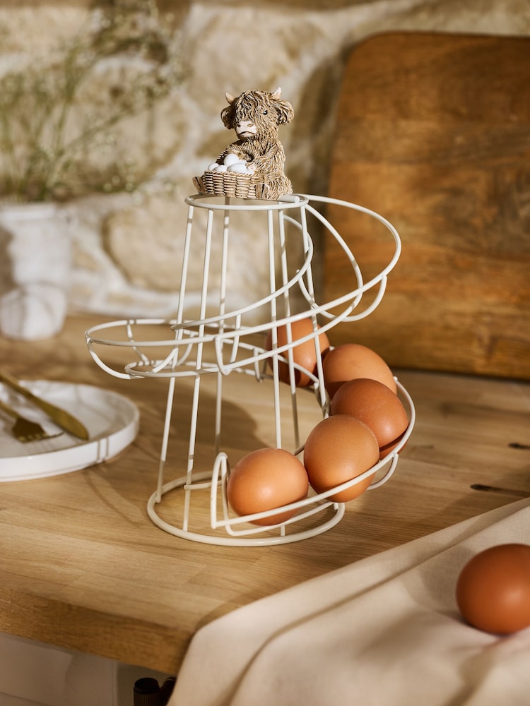 Cream Hamish The Highland Cow Egg Holder - Image 1 of 5 Cream Hamish The Highland Cow Egg Holder - Image 1 of 5
