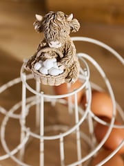 Cream Hamish The Highland Cow Egg Holder - Image 4 of 5