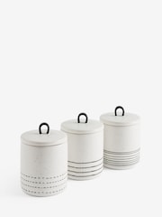 Set of 3 speckle ceramic storage Jars - Imagen 1 de 1