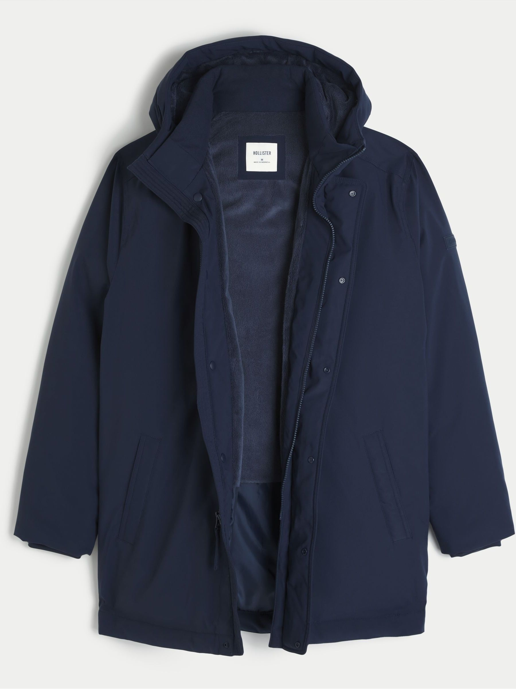 Buy Hollister Blue Parka Puffer Coat from Next USA
