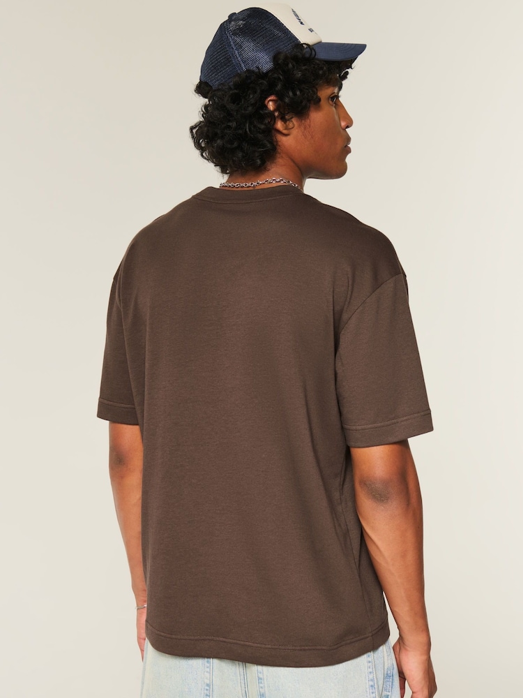 Maro - Cooling Fabric Boxy Short Sleeve T-Shirt - Imaginea 2 din 3 Maro - Cooling Fabric Boxy Short Sleeve T-Shirt - Imaginea 2 din 3