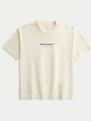 Hollister Cream McLaren Back Print Graphic Short Sleeve T-Shirt - Image 4 of 5