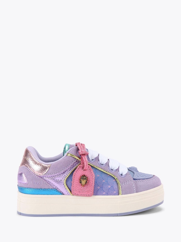 Kurt Geiger London Purple Mini Southbank Tag Trainers - Image 1 of 4