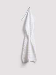 Duchamp Bright White Premium Cotton Ribbed Towel - Image 1 of 3