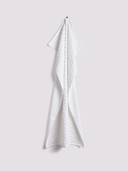 Duchamp Bright White Premium Cotton Monogram Bath Towel - Image 1 of 3