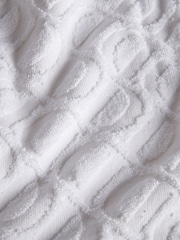 Duchamp Bright White Premium Cotton Monogram Bath Towel - Image 3 of 3