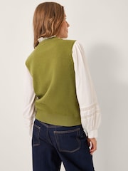 Monsoon Green Brooke Button Knit Tank Top - Image 4 of 4