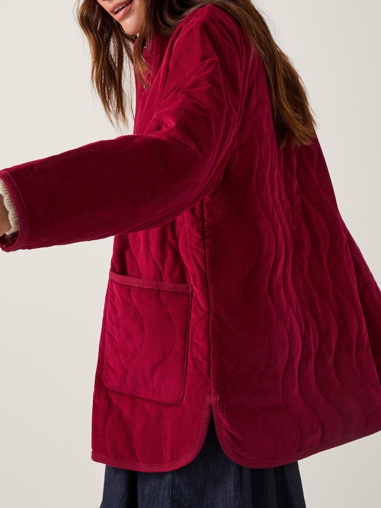 Monsoon Red Mandy Corduroy Quilted Jacket - Image 5 of 5 Monsoon Red Mandy Corduroy Quilted Jacket - Image 5 of 5
