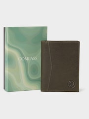 Osprey London The Compass Leather Black Passport Holder - Image 1 of 5