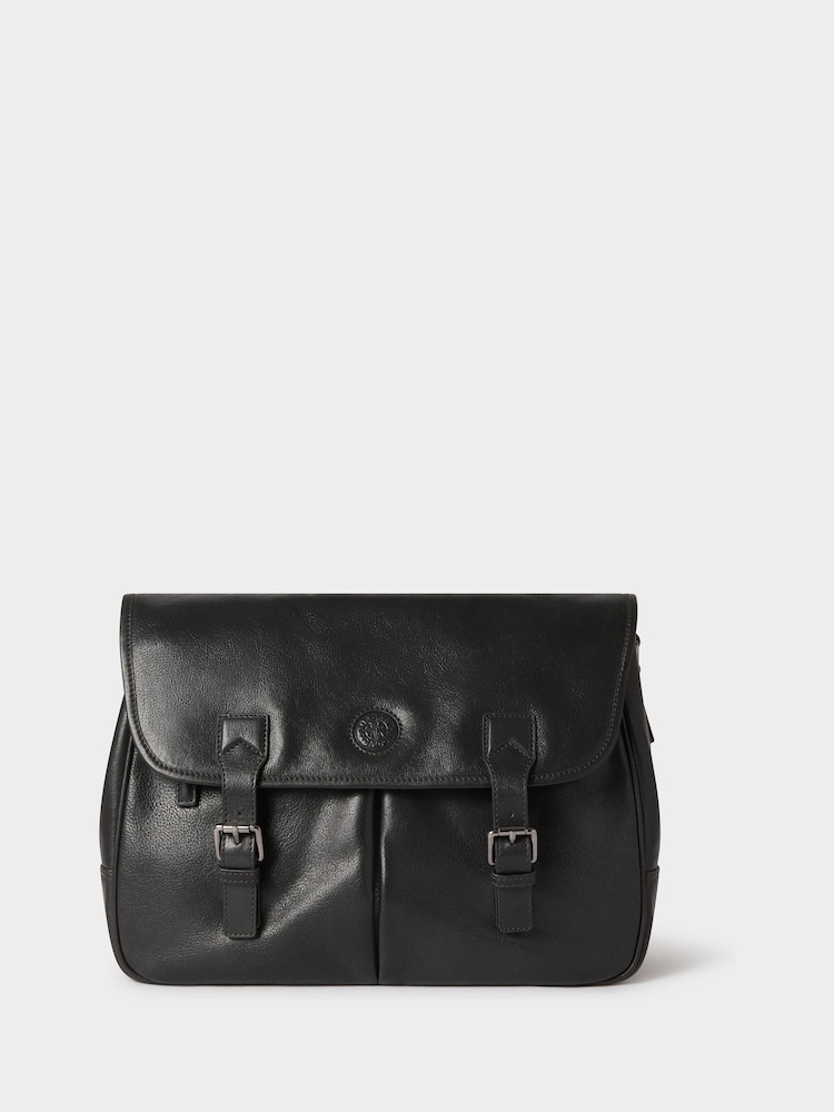 Osprey London Black The Compass Leather Saddle Bag - Image 7 of 7 Osprey London Black The Compass Leather Saddle Bag - Image 7 of 7