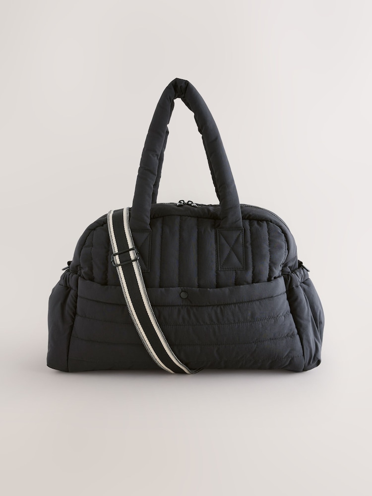 Black Quilted Baby Changing Bag - Image 2 of 10