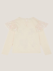 Monsoon Cream Fa La La Embellished Christmas Top - Image 3 of 4