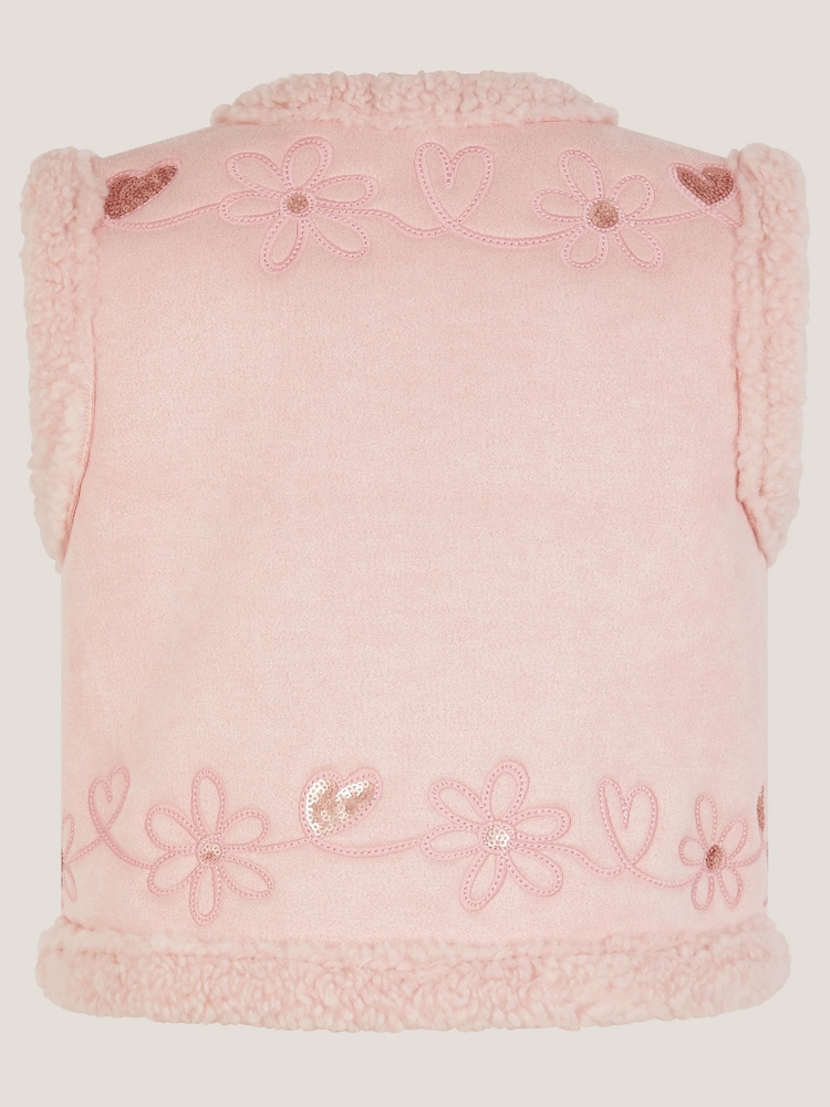 Monsoon Floral Embellished Suedette Gilet - Bild 2 von 3