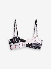B by Ted Baker Mono Spot Underwired Bandeau Bikini Top - Bild 7 von 13