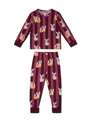 Chelsea Peers Kids Fox and Hare Long Pyjama Set - صورة 1 من 3