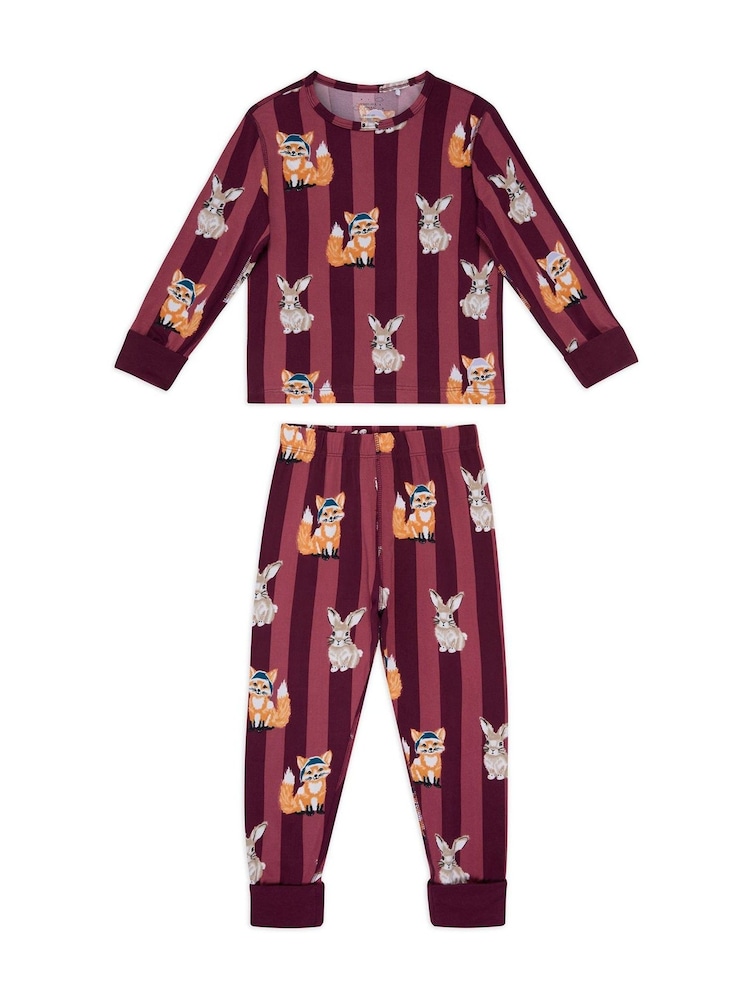 Chelsea Peers Kids Fox and Hare Long Pyjama Set - صورة 1 من 3 Chelsea Peers Kids Fox and Hare Long Pyjama Set - صورة 1 من 3