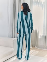 Conjunto de pijama longo listrado para maternidade Chelsea Peers - Imagem 2 de 6