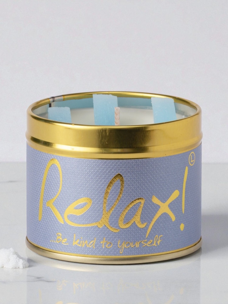 Lily-Flame Relax Scented Candle Tin - Image 2 of 3 Lily-Flame Relax Scented Candle Tin - Image 2 of 3