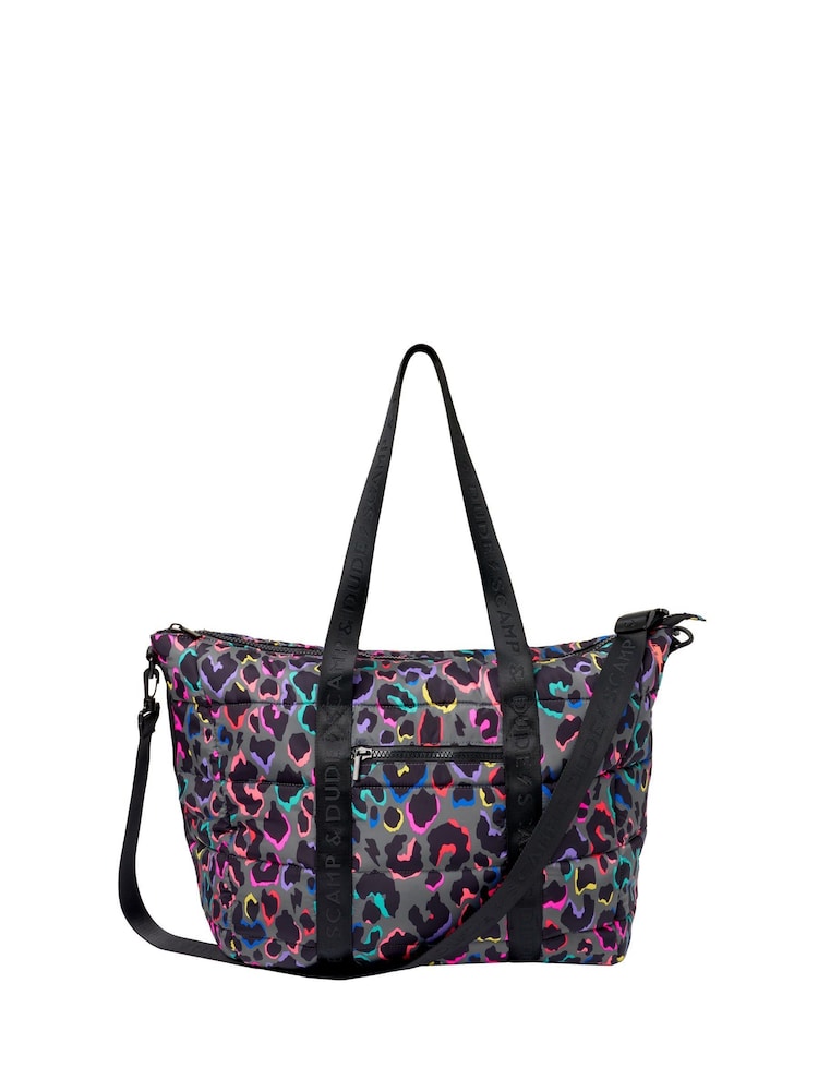 SCAMP & DUDE Large Puffer Tote Bag With Leopard & Lightning Bolt - صورة 1 من 1 SCAMP & DUDE Large Puffer Tote Bag With Leopard & Lightning Bolt - صورة 1 من 1