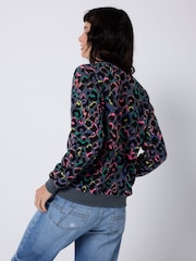 SCAMP & DUDE Grey Classic Sweatshirt with Leopard & Lightning Bolt - Image 5 of 5