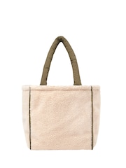 SCAMP & DUDE Green Reversible Quilted/Borg Tote Bag - Image 2 of 2