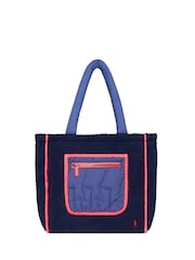 SCAMP & DUDE Blue Reversible Quilted/Borg Tote Bag - Image 1 of 2