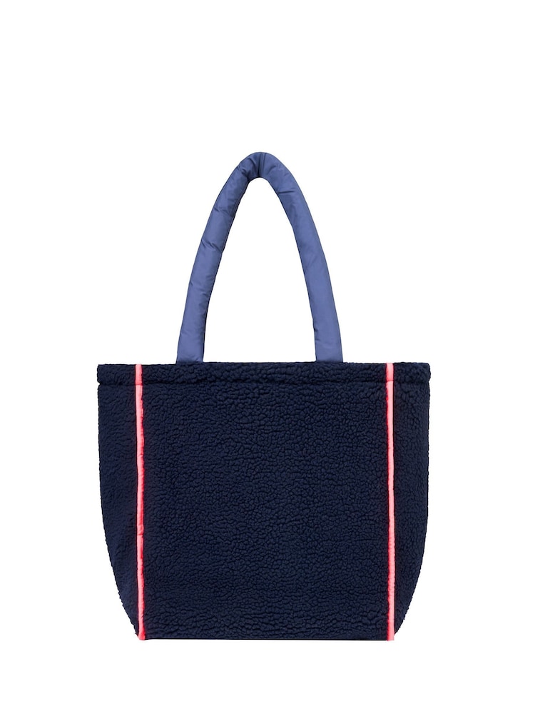 SCAMP & DUDE Blue Reversible Quilted/Borg Tote Bag - Image 2 of 2
