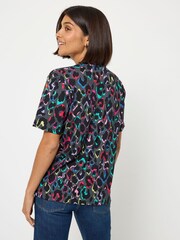 SCAMP & DUDE Grey T-Shirt with Leopard & Lightning Bolt - Image 3 of 4